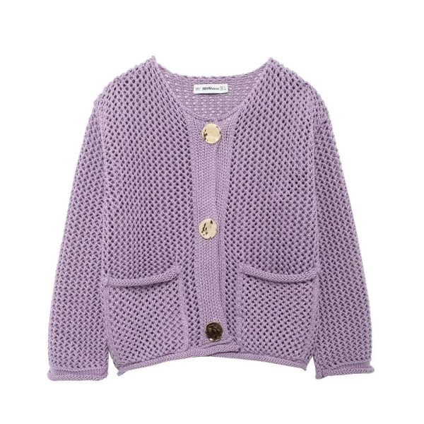 Women's Button Up Loose Knitted Fashion Designer Cardigans - Image 10
