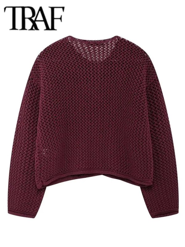 Women's Button Up Loose Knitted Fashion Designer Cardigans - Image 6
