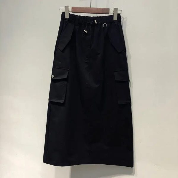 Women's Cargo Fashion Designer High Waist Midi Skirts (Plus Size) - Image 3