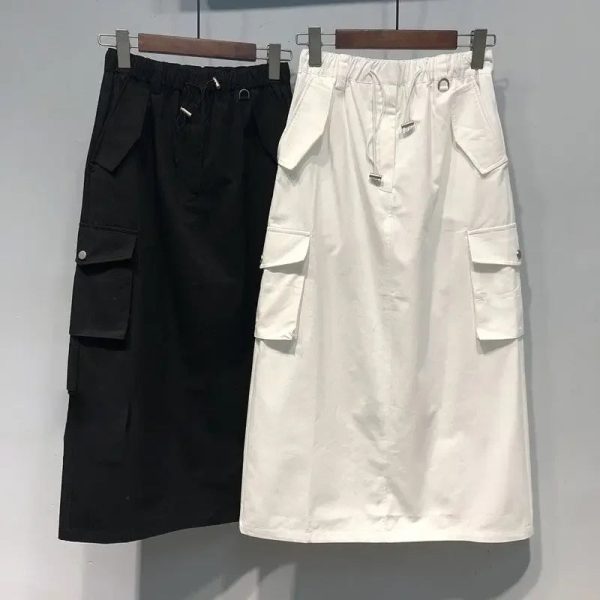 Women's Cargo Fashion Designer High Waist Midi Skirts (Plus Size) - Image 7