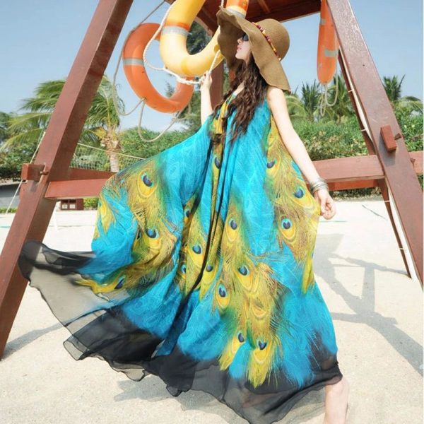 Women's Chiffon 2-9XL Fashion Designer Bohemian Long Dresses (Plus Size) - Image 2