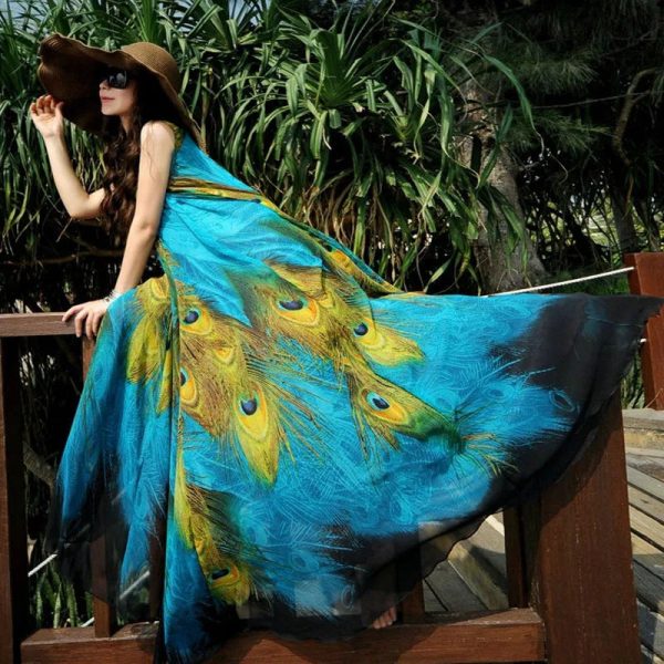 Women's Chiffon 2-9XL Fashion Designer Bohemian Long Dresses (Plus Size) - Image 4