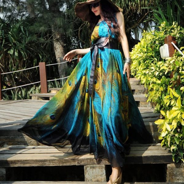 Women's Chiffon 2-9XL Fashion Designer Bohemian Long Dresses (Plus Size) - Image 5