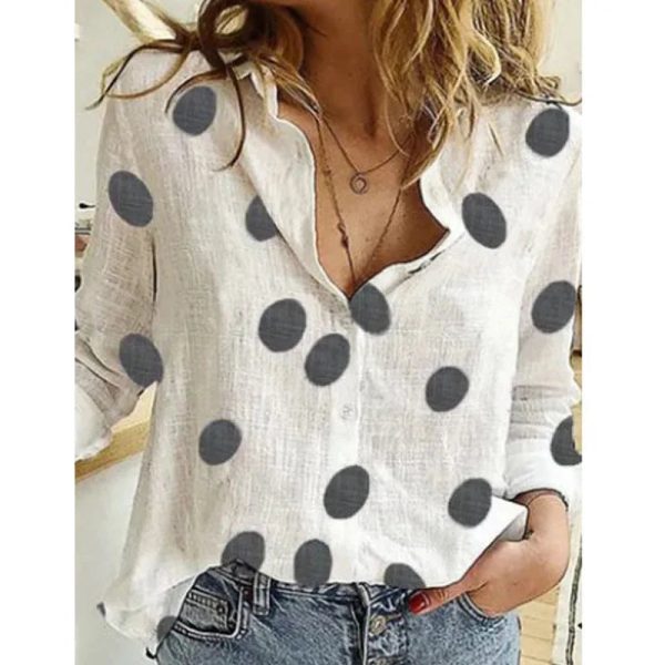 Women's Cotton Fashion Designer Shirt 5XL Linen Long-Sleeve Tops (Plus Size) - Image 17
