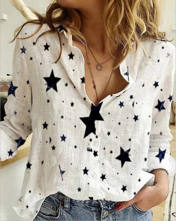 Women's Cotton Fashion Designer Shirt 5XL Linen Long-Sleeve Tops (Plus Size) - Image 27