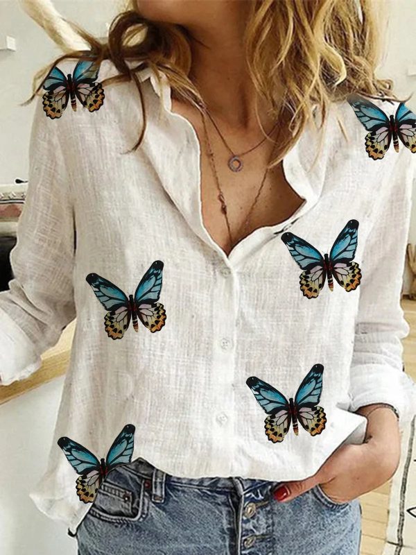 Women's Cotton Fashion Designer Shirt 5XL Linen Long-Sleeve Tops (Plus Size) - Image 4