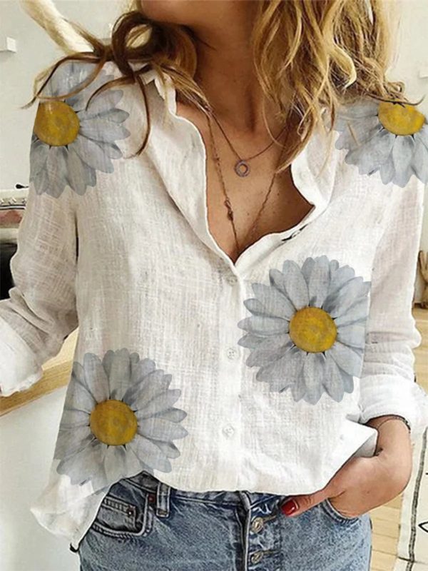 Women's Cotton Fashion Designer Shirt 5XL Linen Long-Sleeve Tops (Plus Size) - Image 5