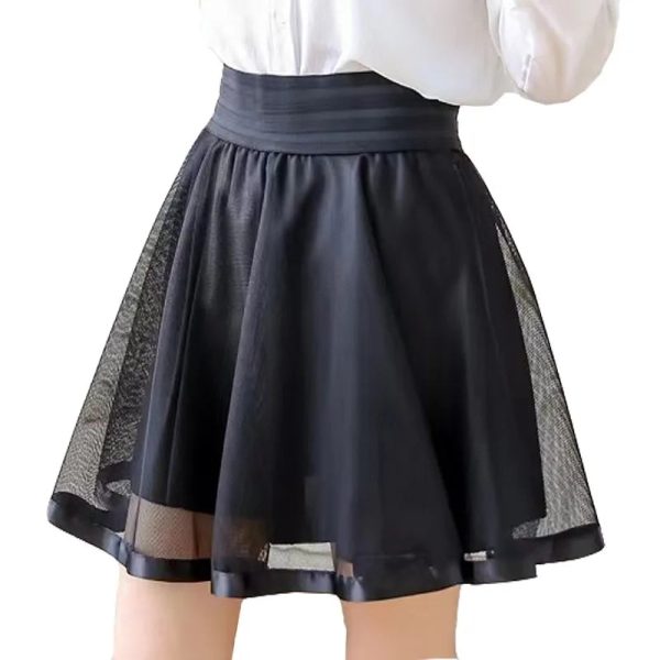 Women's Fashion Designer Mesh Overlay Mini Skirts (Short)