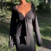 Women's Grunge Bow Tied Fashion Designer Long-Sleeve Tops - Image 10