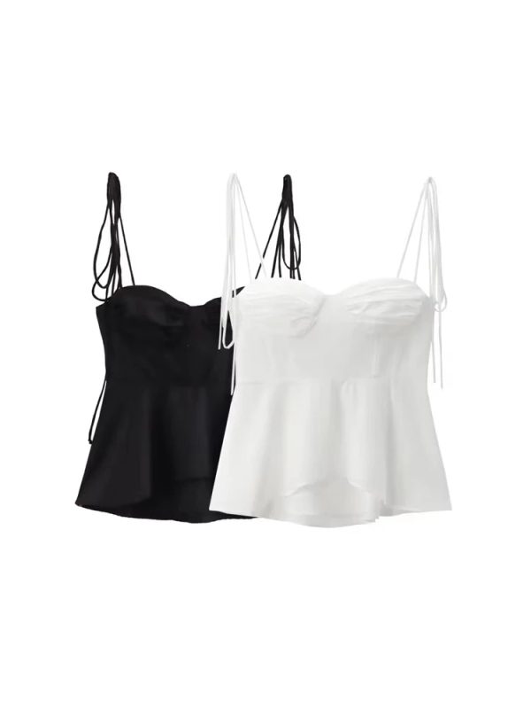 Women's Heart Corset Fashion Designer Spaghetti Straps Singlets