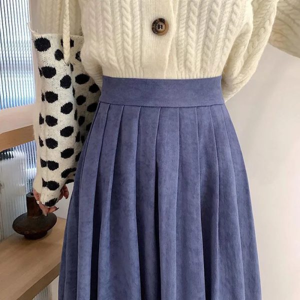 Women's High Waist Pleated Fashion Designer Skirts (Midi) - Image 12