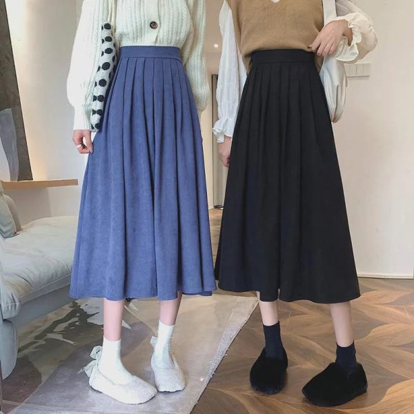 Women's High Waist Pleated Fashion Designer Skirts (Midi) - Image 19