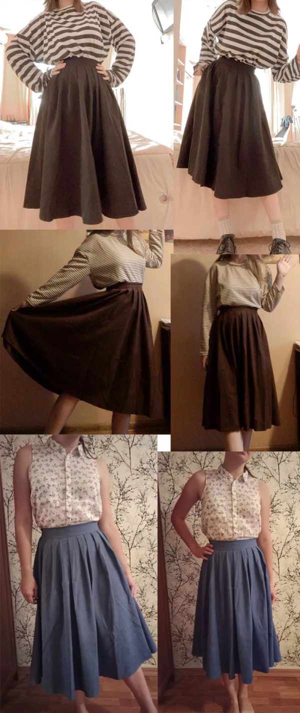 Women's High Waist Pleated Fashion Designer Skirts (Midi) - Image 20