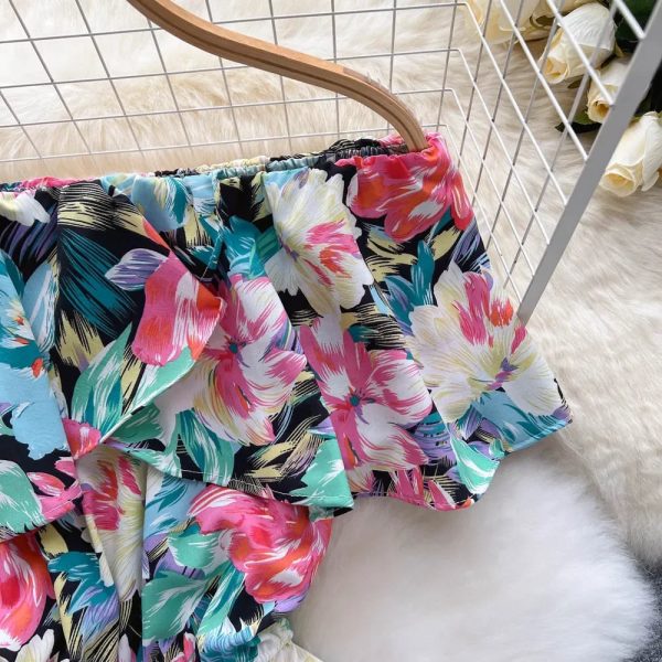 Women's Rompers Off Shoulder Floral Fashion Designer Jumpsuits - Image 8