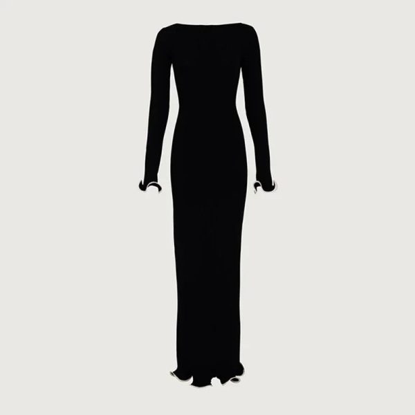 Women's Ruffled Trim Fashion Designer Bodycon Mini Dresses (Short) - Image 10