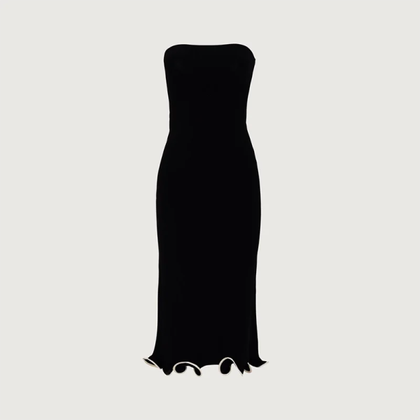 Women's Ruffled Trim Fashion Designer Bodycon Mini Dresses (Short) - Image 18