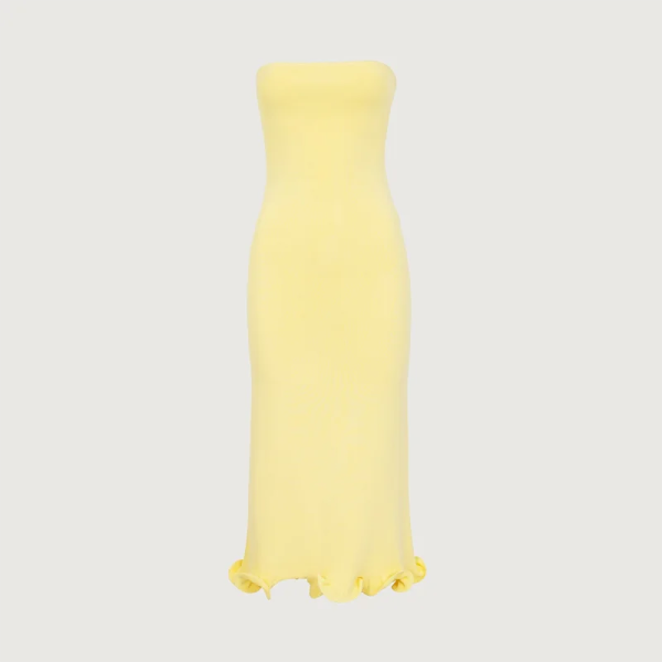 Women's Ruffled Trim Fashion Designer Bodycon Mini Dresses (Short) - Image 19